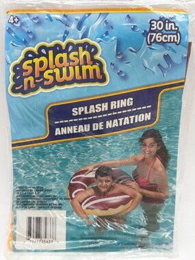Splash N Swim 30-Inch Donut Design Inflatable Pool Ring For Ages 4+